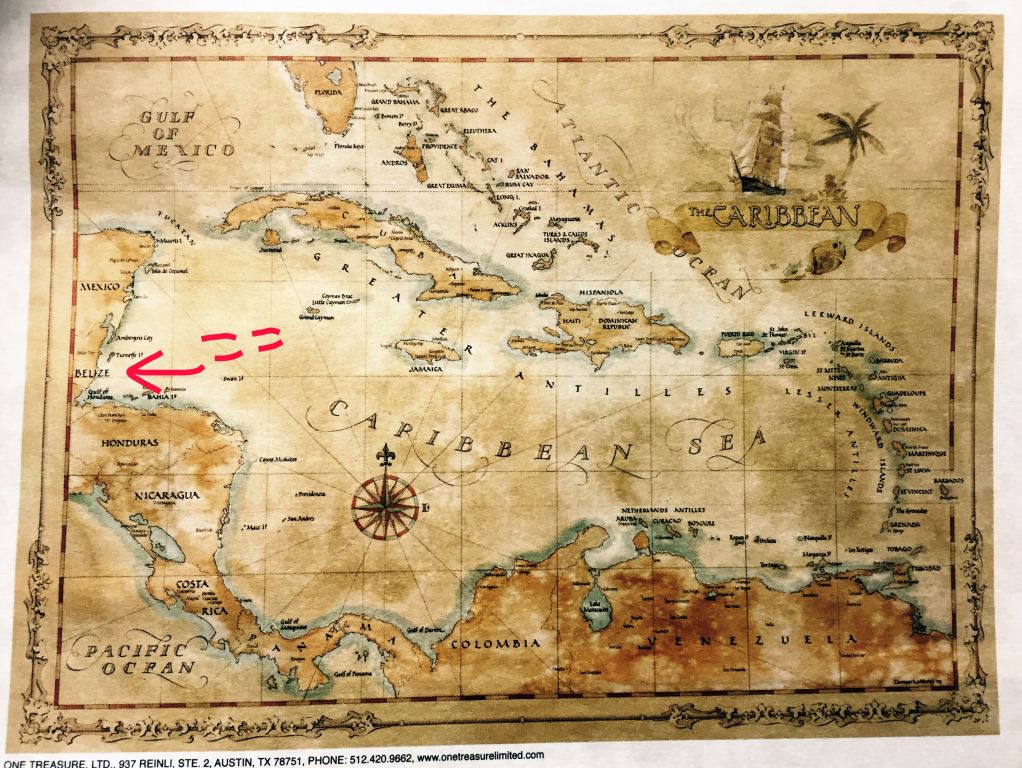 カリブ海の地図